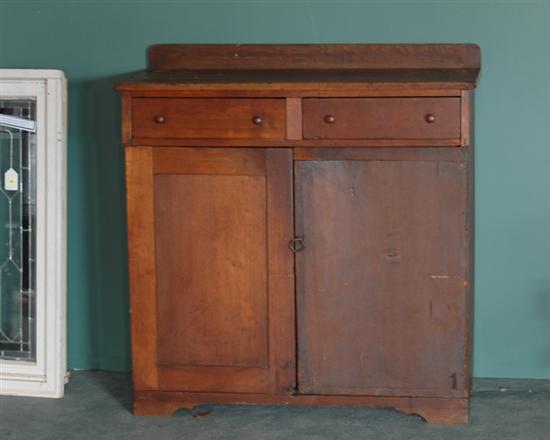 Appraisal: A th C Country Walnut Server having a small rounded