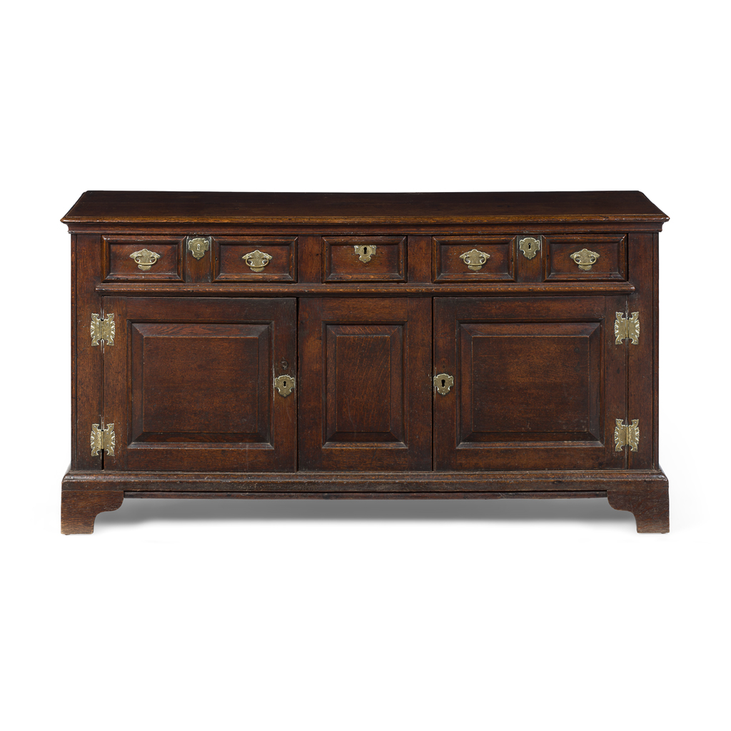 Appraisal: GEORGE III OAK DRESSER BASE TH CENTURY the rectangular top