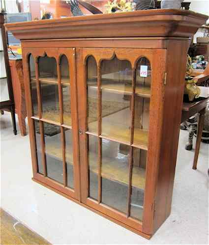 Appraisal: VICTORIAN MAHOGANY CABINET BOOKCASE American th century counter top or