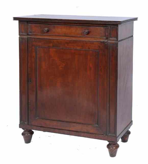 Appraisal: A REGENCY MAHOGANY PIER CABINET with single drawer over a