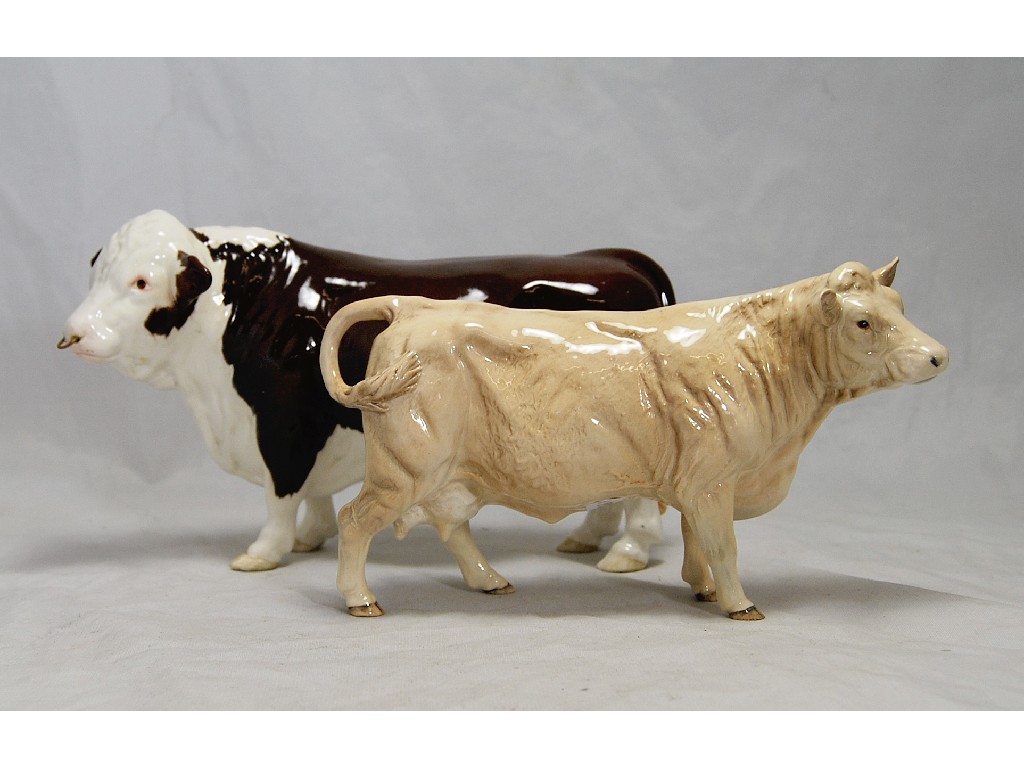 Appraisal: Two Beswick models - Polled Hereford Bull No A and