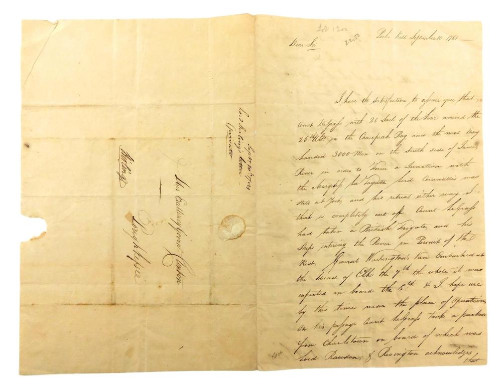 Appraisal: Stirling Lord William Alexander Autograph Letter Signed to Governor George