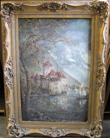 Appraisal: WILLY GISIN OIL ON MASONITE Swiss - Landscape a high