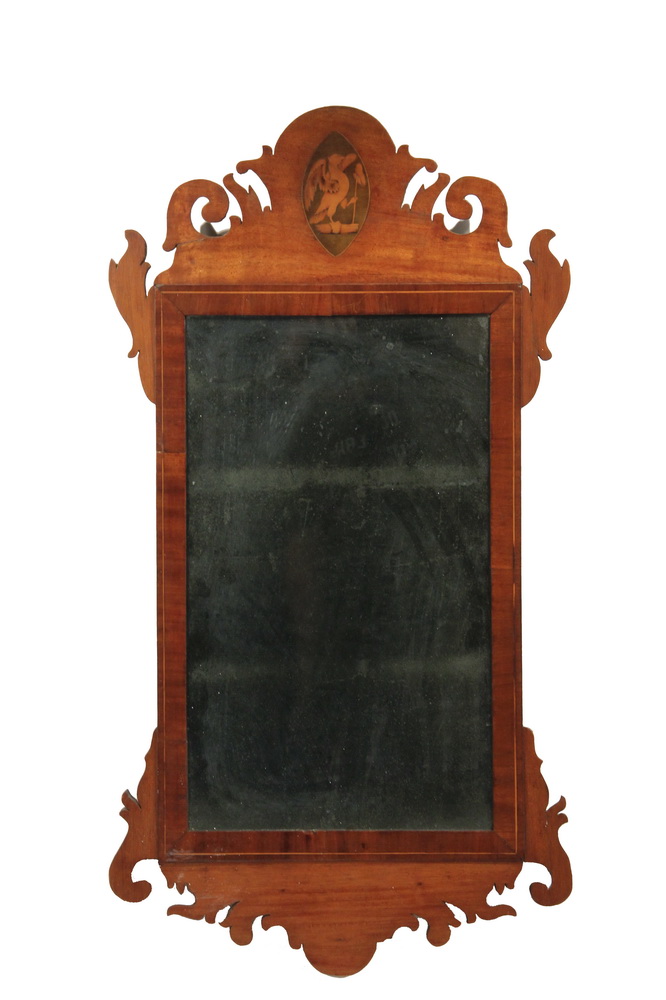 Appraisal: CHIPPENDALE MIRROR - Period Mirror with typical lobed frame string