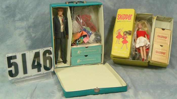 Appraisal: Skipper doll case and clothing Ken doll case clothing the