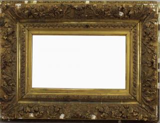 Appraisal: Antique Barbizon Carved Gilded Wooden Frame Antique Barbizon Carved Gilded