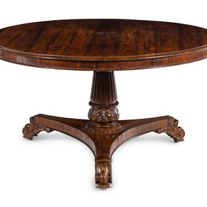 Appraisal: A William IV Rosewood Breakfast Table Second Quarter th Century