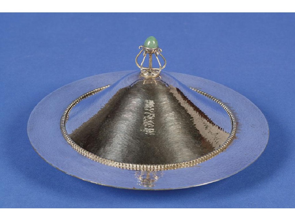 Appraisal: GUILD OF HANDICRAFT LTD A PLATED MUFFIN DISH of circular