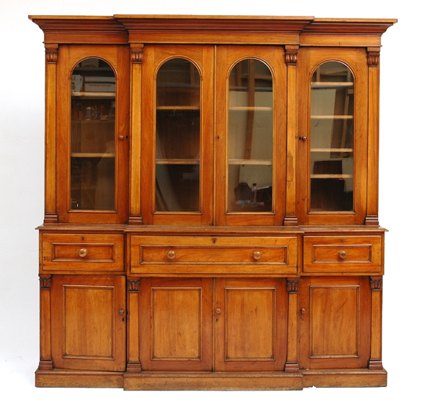 Appraisal: A LARGE TH CENTURY CEDAR BREAK FRONT SECRETAIRE BOOKCASE The