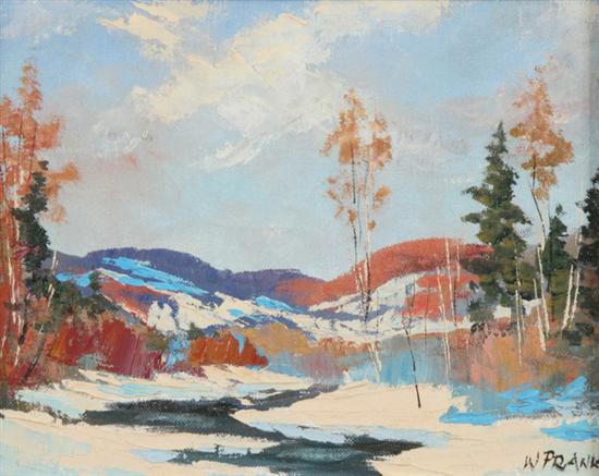 Appraisal: WALTER W PRANKE American th century WINTER LANDSCAPE signed lower