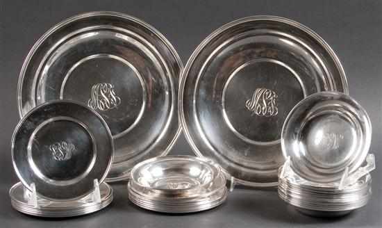 Appraisal: Pair of Kirk sterling silver salvers sterling silver bread plates