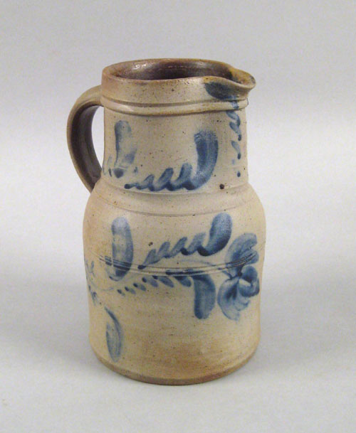 Appraisal: Pennsylvania stoneware pitcher attributed to D P Shenfelder Reading PA