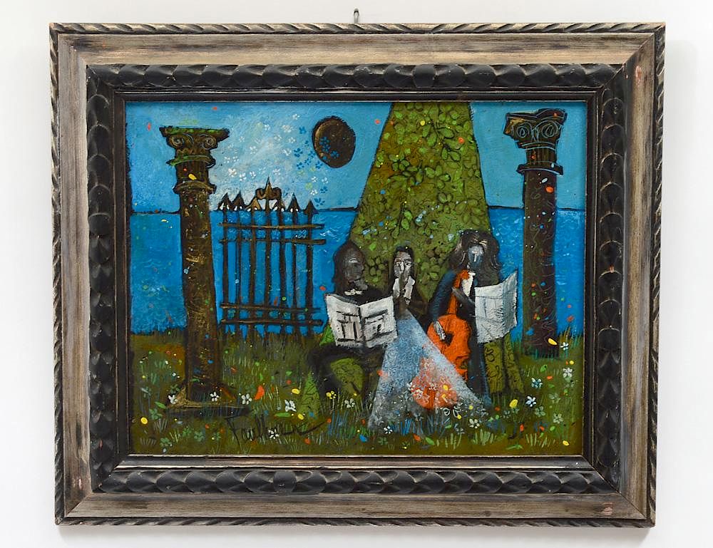 Appraisal: HENRY FAULKNER American - The Musicians Signed l l Oil