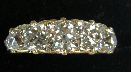 Appraisal: th century five stone diamond ring with five graduated late