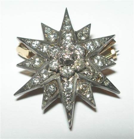 Appraisal: An early th century diamond set brooch designed as a