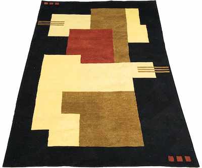 Appraisal: An Art Deco Style Gabbeh Rug Apprx '- x '-