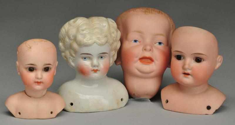 Appraisal: Lot of Antique Doll Heads Description s Kling china head