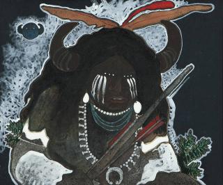 Appraisal: Kevin Red Star ''San Juan Pueblo Buffalo Dancer'' signed lower