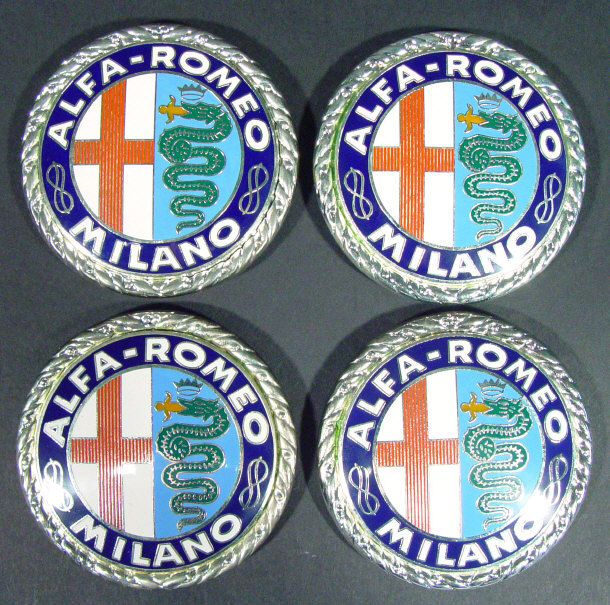 Appraisal: Four Alfa Romeo car badges with enamelled decoration each cm