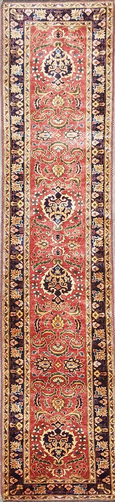 Appraisal: Hand Knotted Kazak Carpet Runner Hand Knotted Kazak Carpet Runner