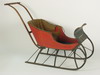 Appraisal: CHILD'S SLEIGH - Circa - Victorian child's push sleigh red