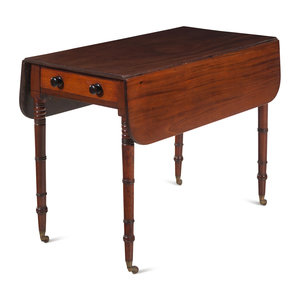 Appraisal: A Regency Style Mahogany Pembroke Table th Century Height x