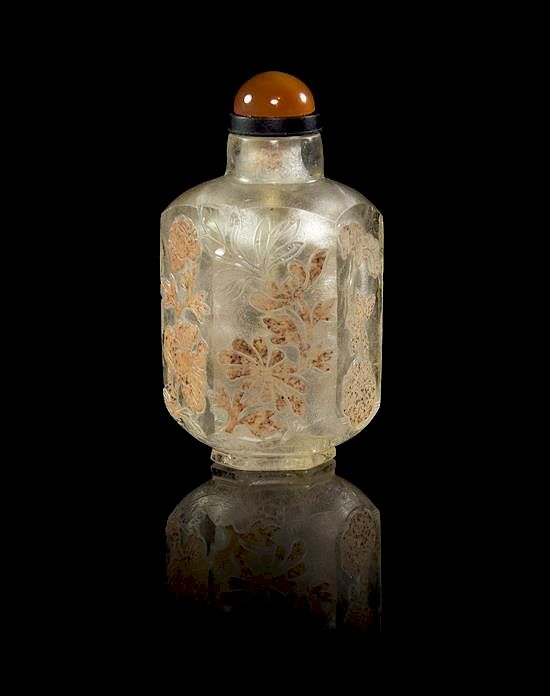 Appraisal: A Rock Crystal Snuff Bottle Height inches A Rock Crystal