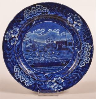 Appraisal: Historical Staffordshire Blue Transfer Plate Historical Staffordshire Blue Transfer China