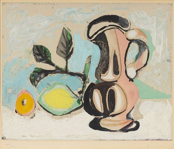 Appraisal: After Pablo Picasso Nature morte au Citron et au Pichet