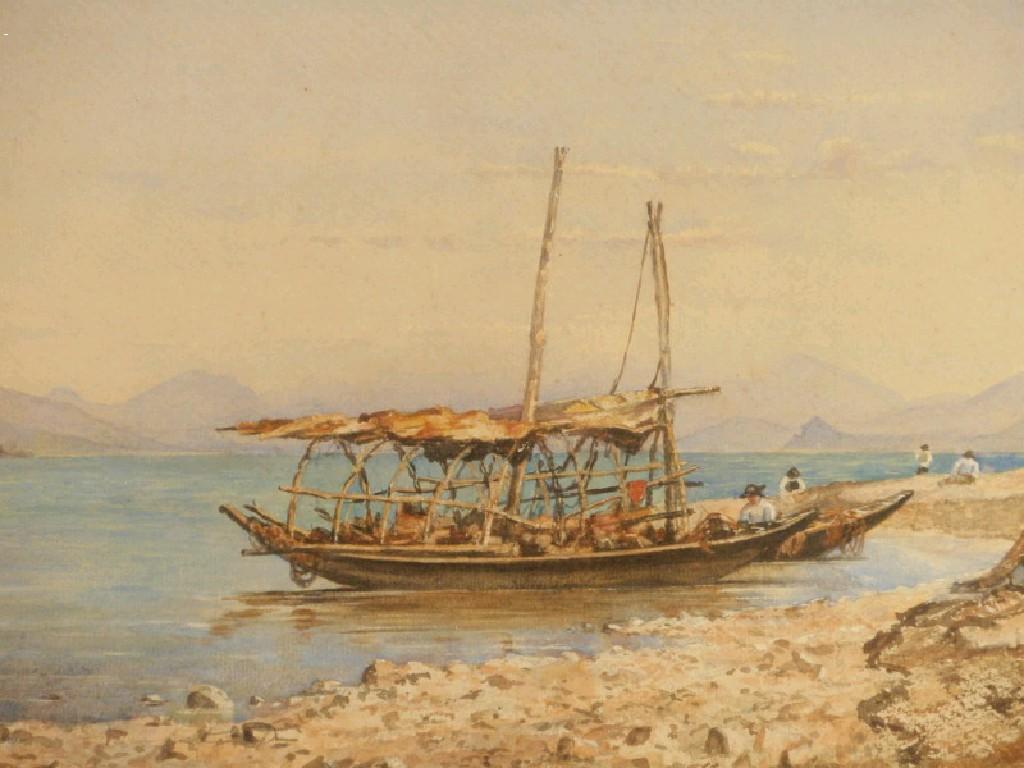 Appraisal: M Maud Peel thC Turkish fishing boats moored by a