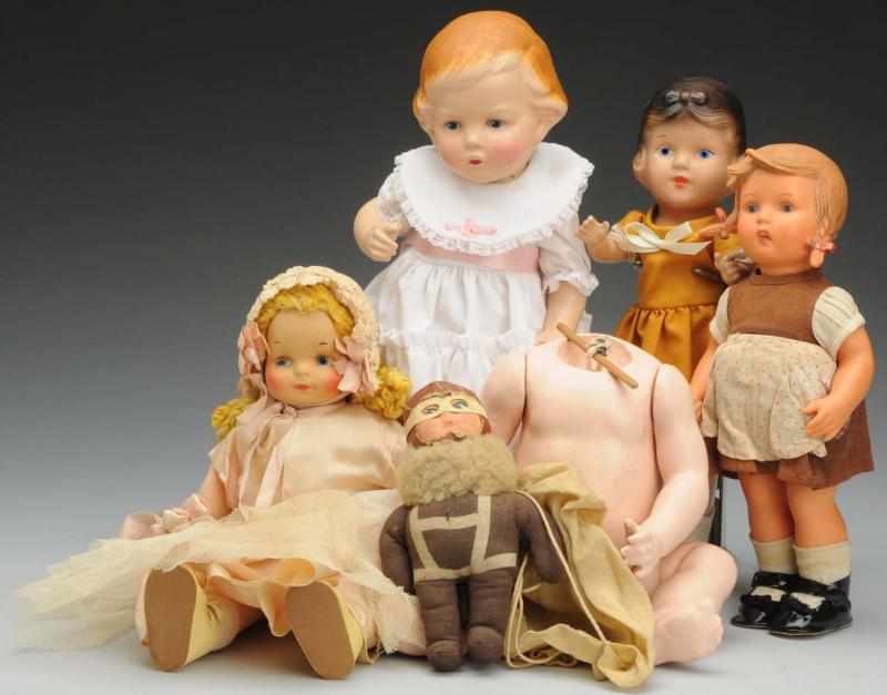 Appraisal: Lot of Dolls Composition Amberg Sue with swivel waist restored