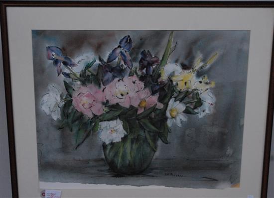 Appraisal: POMEROY FLORENCE W WATER COLOR Floral still life X