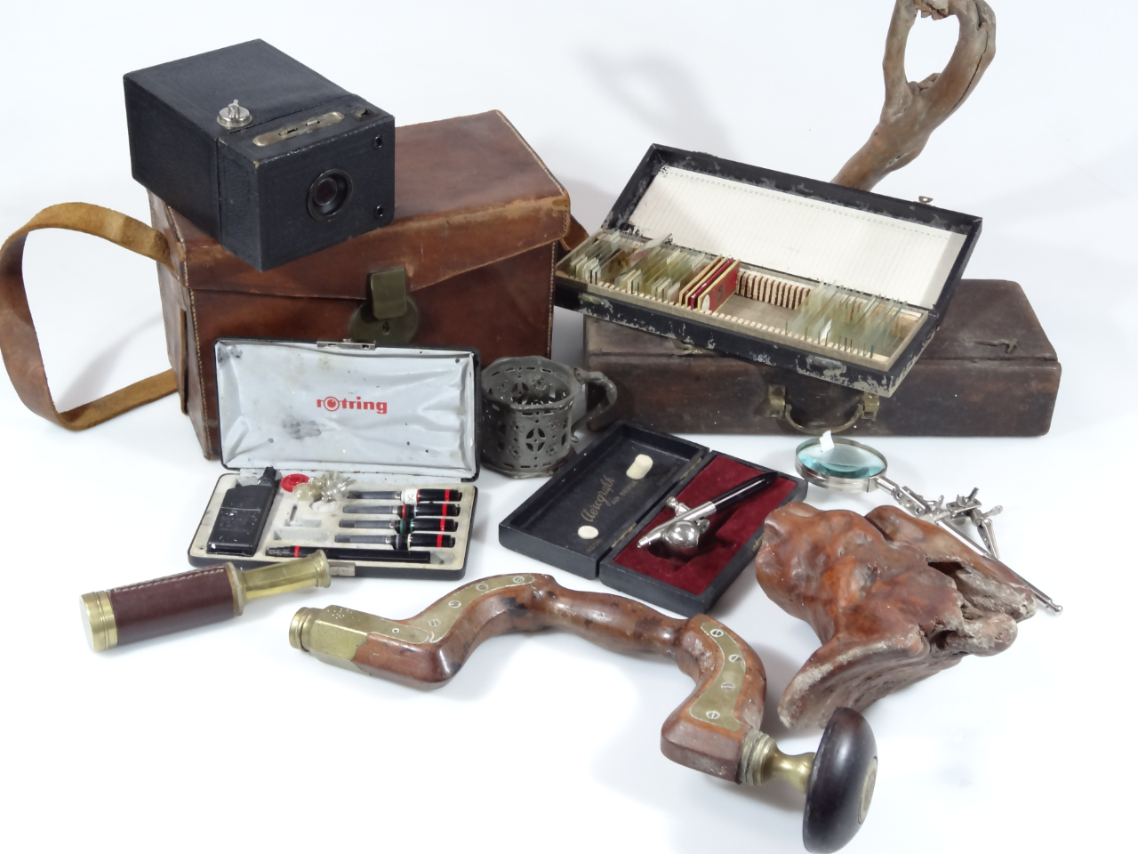 Appraisal: Bygones collectables scientific instruments etc to include a miniature two