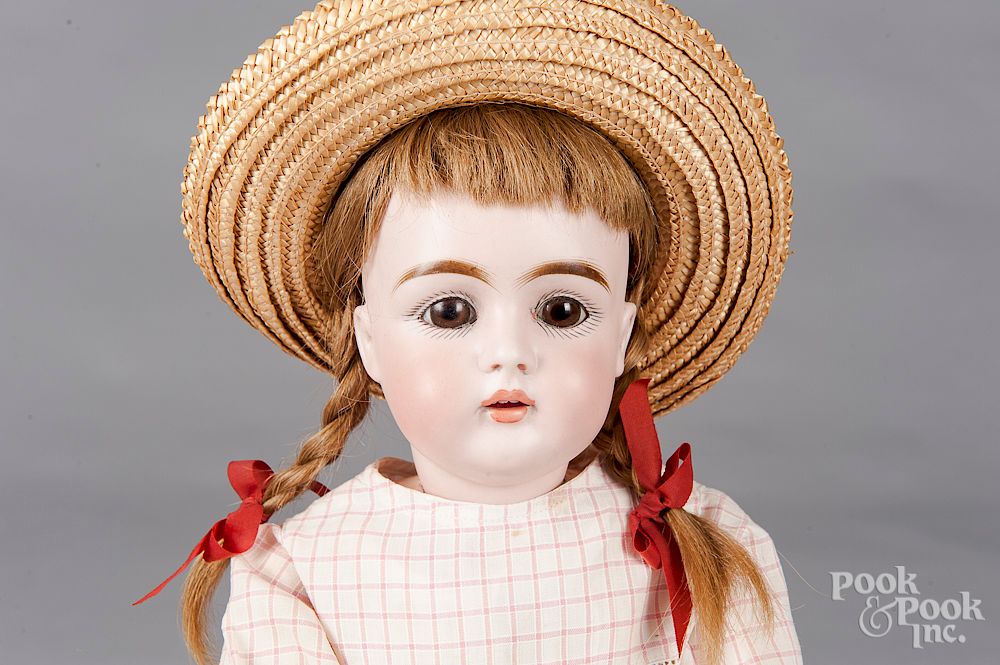 Appraisal: Kestner bisque head doll Kestner bisque head child doll incised