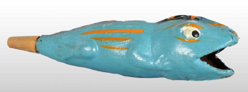 Appraisal: Papier Mache Salamander Horn Toy Description German Marked DRGM on