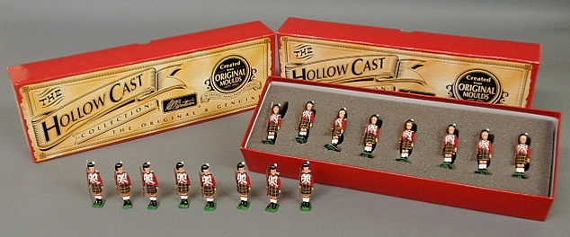 Appraisal: Two identical boxed eight-piece sets of Britains British Infantry each