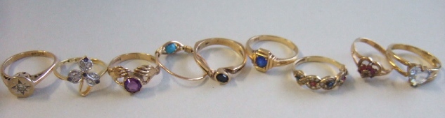 Appraisal: A gold rose diamond and sapphire set ring designed as