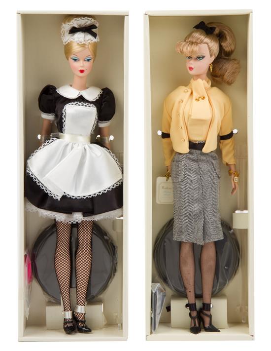 Appraisal: Sale Lot Two Gold Label Silkstone Fashion Model Collection Barbies