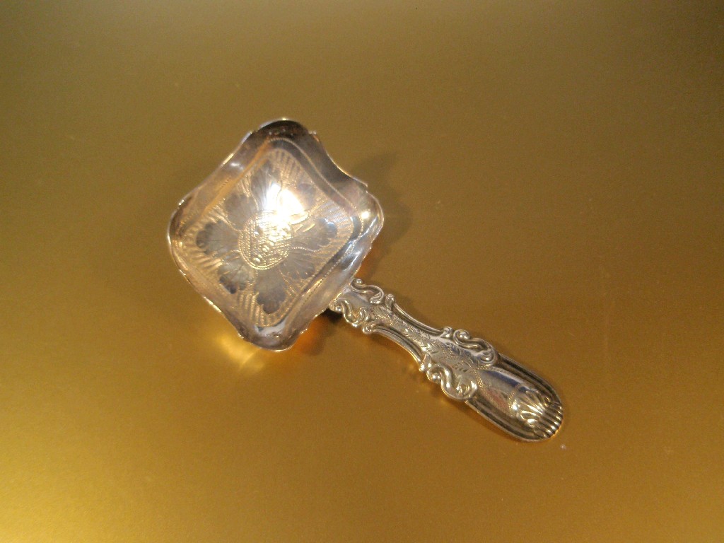 Appraisal: A silver caddy spoon