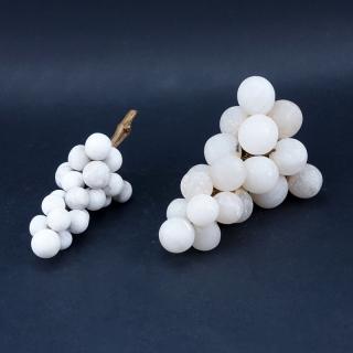 Appraisal: Two Vintage Italian Alabaster Models of Grapes Rubbing needs cleaning