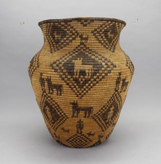 Appraisal: Exceptional th C Apache Figural Olla Exceptional th C Apache