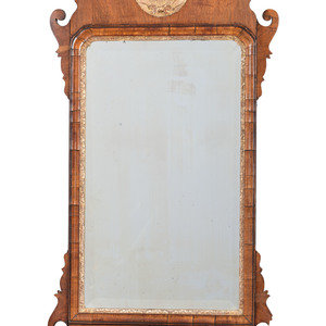 Appraisal: A Chippendale Style Parcel Gilt Walnut Looking Glass Mirror th