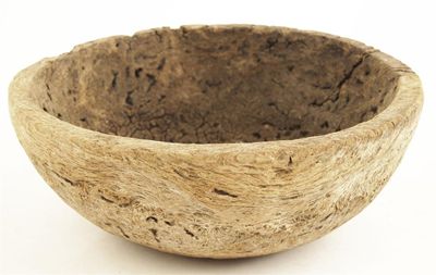 Appraisal: A burr oak bowl probably early th century in cm