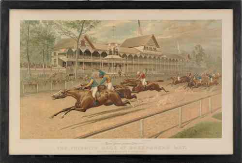 Appraisal: Currier Ives lithograph titled The Futurity Race at Sheepshead Bay