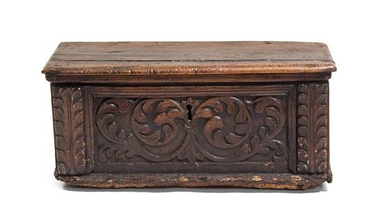 Appraisal: Sale Lot An Italian Carved Coffer th century having a