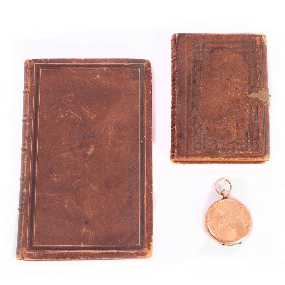 Appraisal: Two th century books and a locket A th century