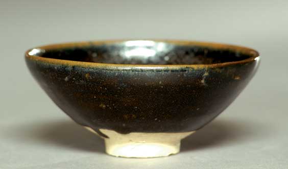 Appraisal: SONG OIL SPOT TEABOWL Small Chinese Song Dynasty oil spot