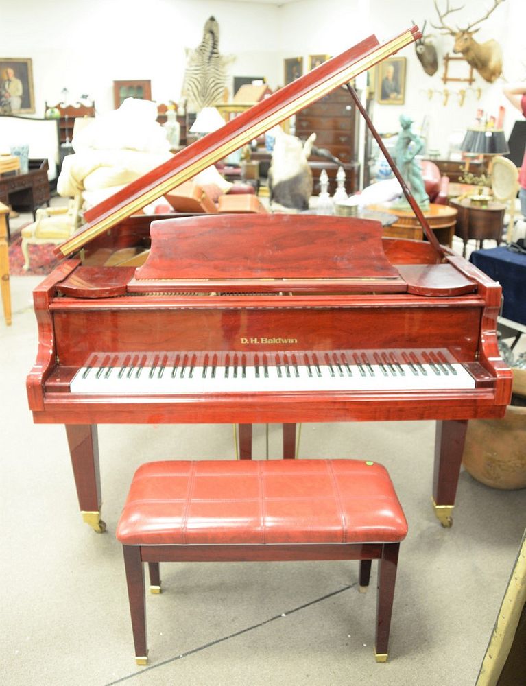 Appraisal: D H Baldwin baby grand piano and bench C in