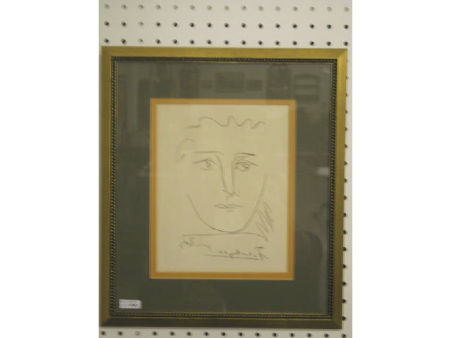 Appraisal: Picasso Lithograph signed in plate in verso x