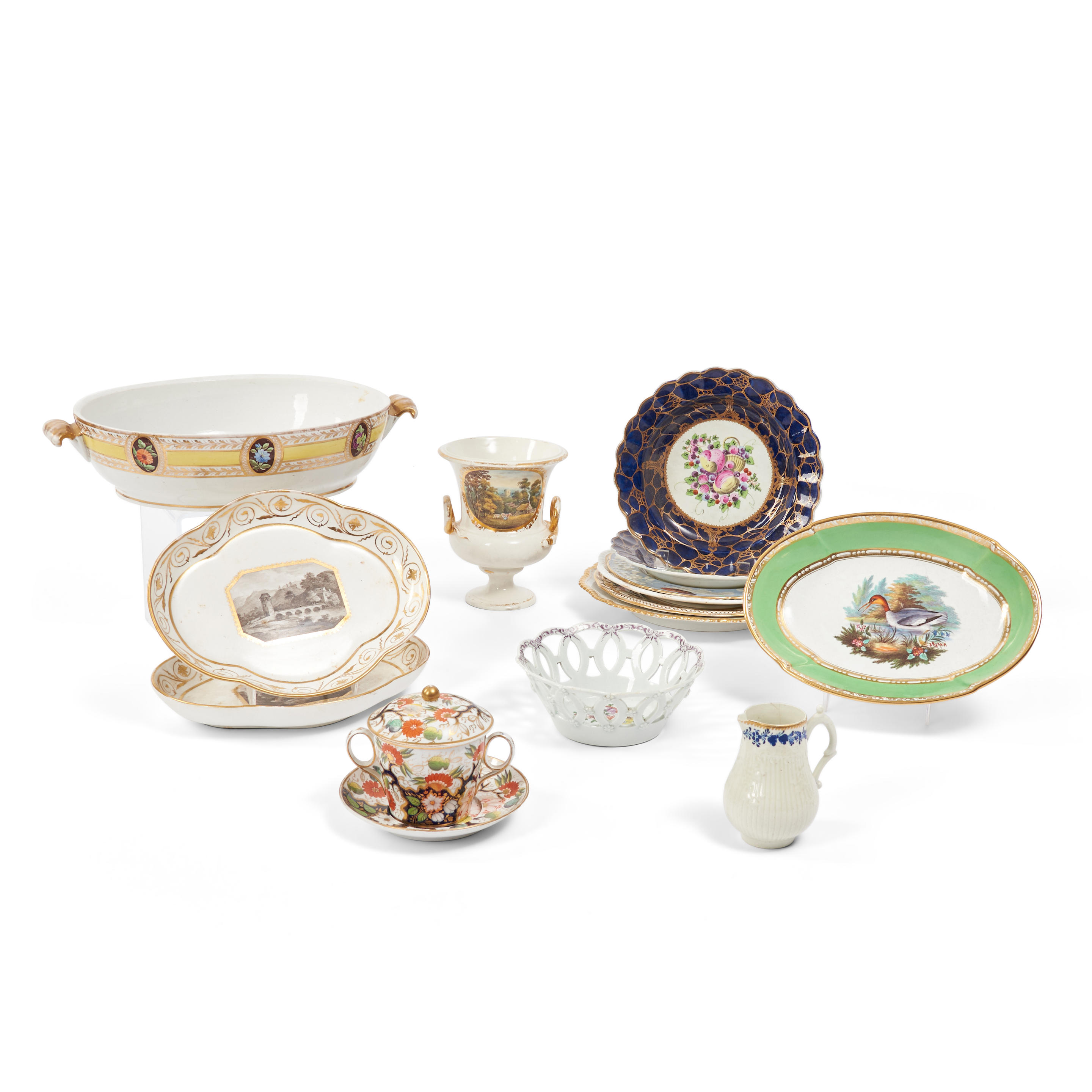 Appraisal: GROUP OF ENGLISH PORCELAIN ITEMS including a Spode female goosander